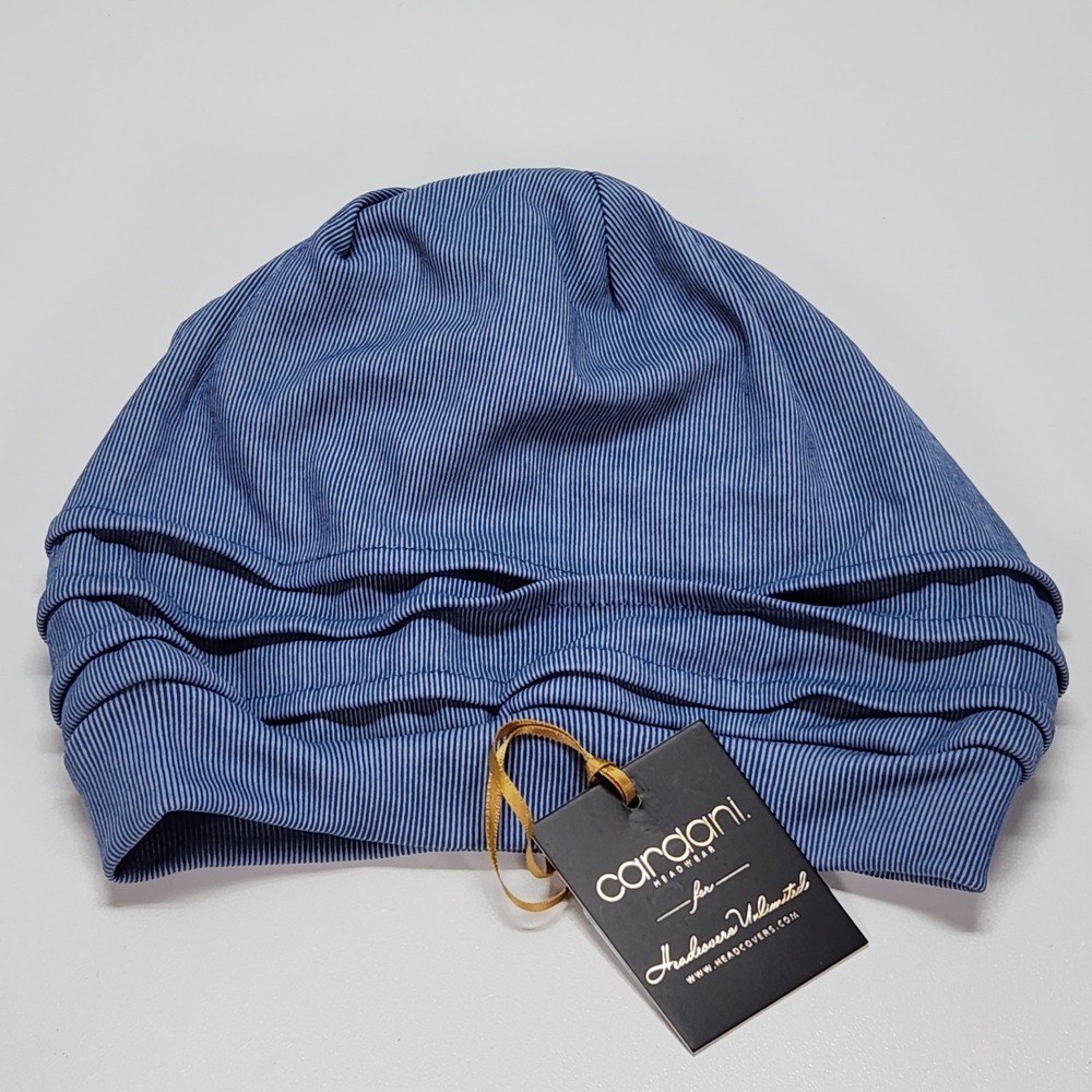 Cardani Slouchy Snood Turban Women One Size Blue New Ribbed Knit HA-90005-DNM